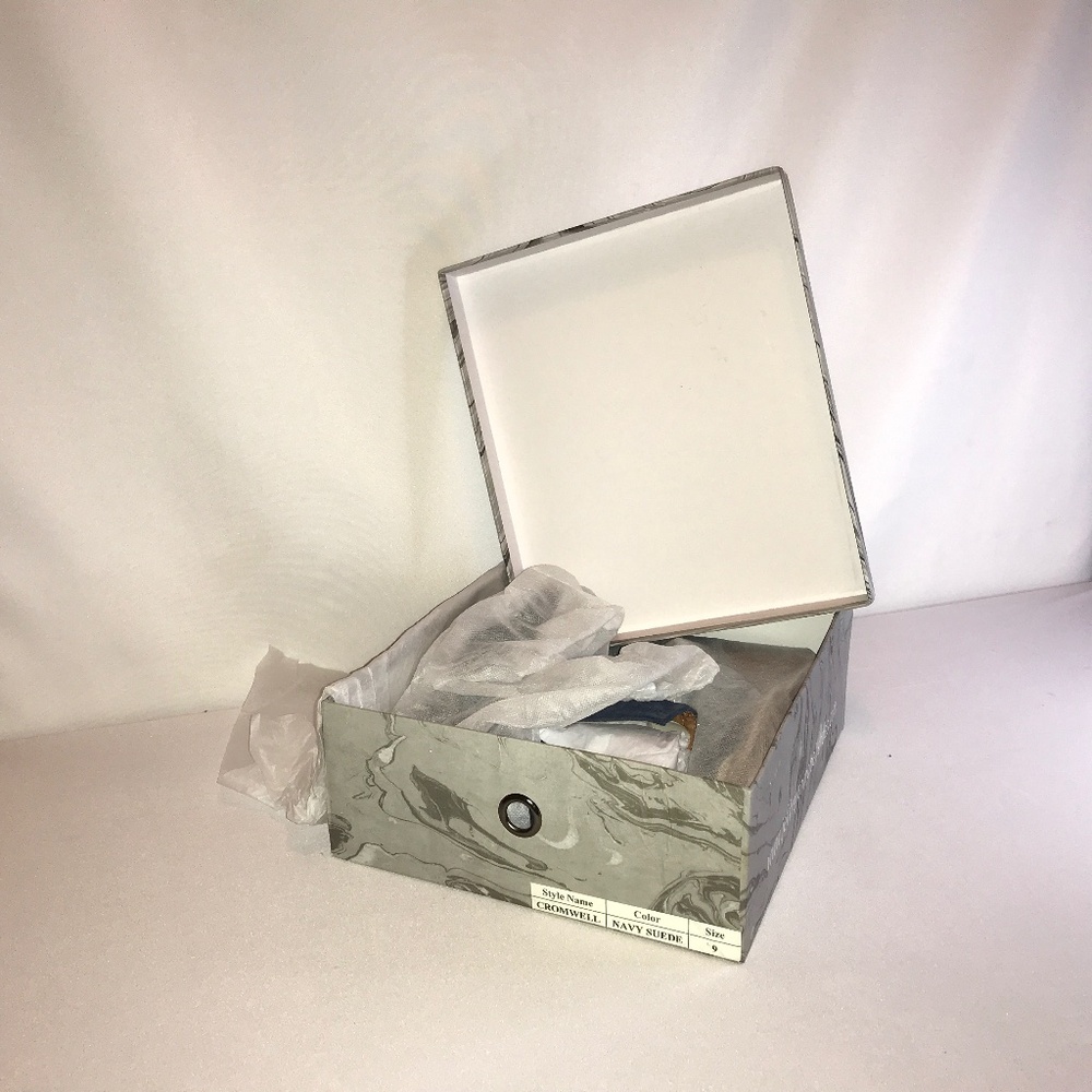 JEFFREY CAMPBELL CROMWELL NAVY SUEDE ANKLE BOOTS (NEW)